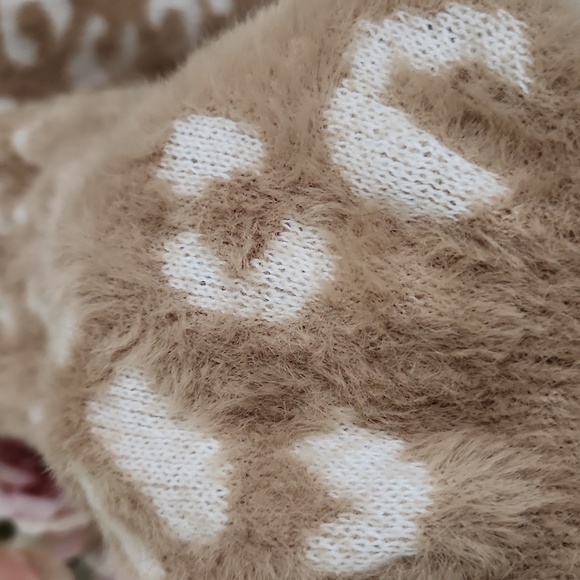 Express Animal Print Sweater size xl Faux Fur - Picture 5 of 8